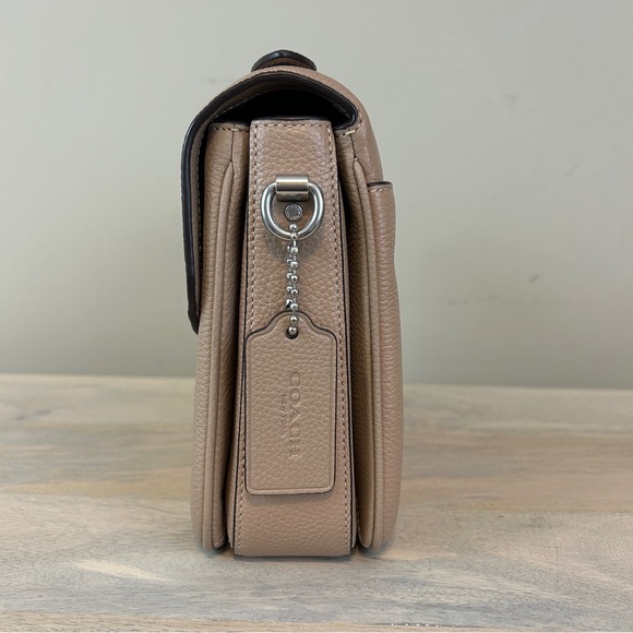 Coach Cassie in Taupe with Custom Pins, EUC! - Picture 6 of 14